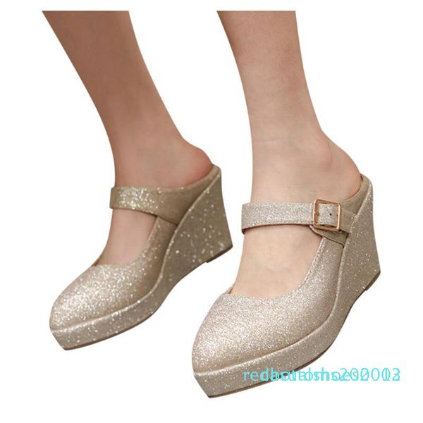 women's ladies sandals fashion solid color sequins bling shoes woman wedges sandal slipper plus size single wedges shoes r03, Black
women's ladies sandals fashion solid color sequins bling shoes woman wedges sandal slipper plus size single wedges shoes r03, Black