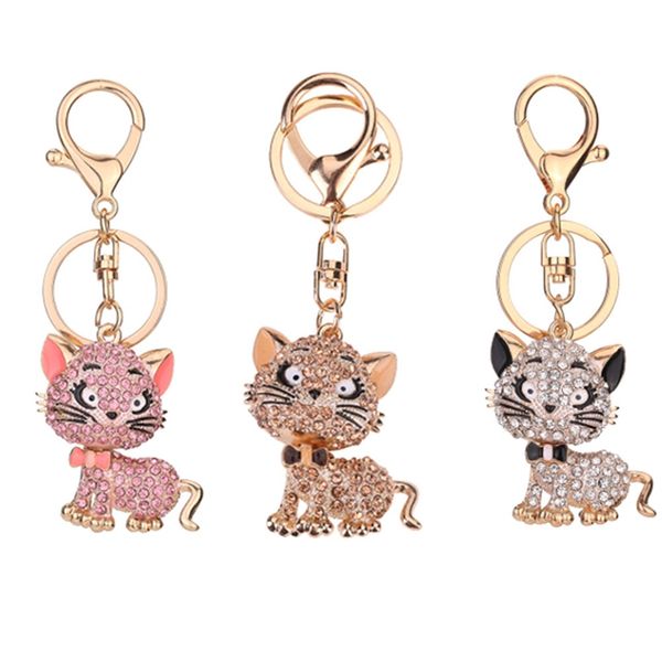 1pc novelty rhinestone 3 colors cat pendant keychain fashion crystal key chain keyring cute women bag car key holder keychain, Silver
1pc novelty rhinestone 3 colors cat pendant keychain fashion crystal key chain keyring cute women bag car key holder keychain, Silver