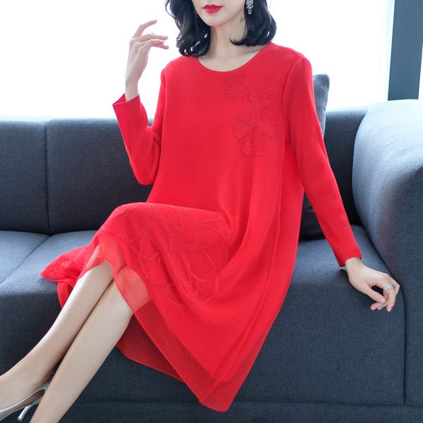 european station mesh beaded dress 2019 new spring loose large size heavy work embroidered women's long sleeve dresses miyake, Black;gray
european station mesh beaded dress 2019 new spring loose large size heavy work embroidered women's long sleeve dresses miyake, Black;gray