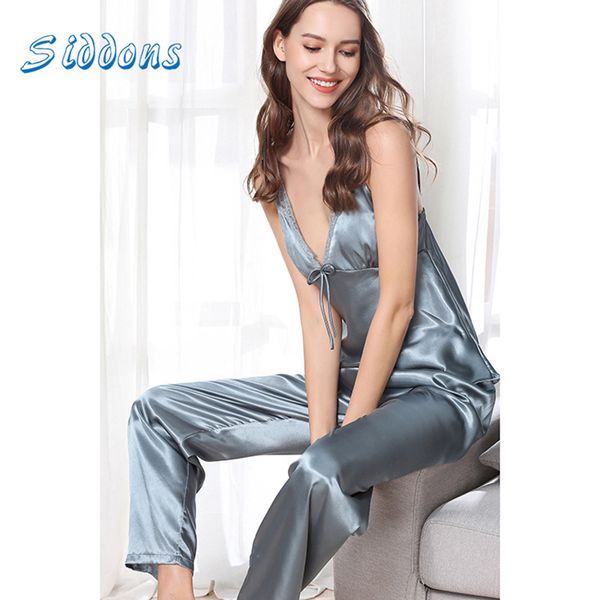 siddons 2 piece autumn homewear elegant women ladies silk atin sleepwear babydoll lingerie nightwear long pant pyjamas sets, Black;red
siddons 2 piece autumn homewear elegant women ladies silk atin sleepwear babydoll lingerie nightwear long pant pyjamas sets, Black;red