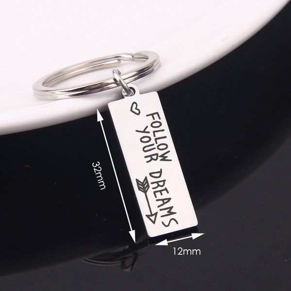 hand stamped follow your dreams keychain inspire jewelry gift keyfobs cheer key ring charm holder tag, Silver
hand stamped follow your dreams keychain inspire jewelry gift keyfobs cheer key ring charm holder tag, Silver