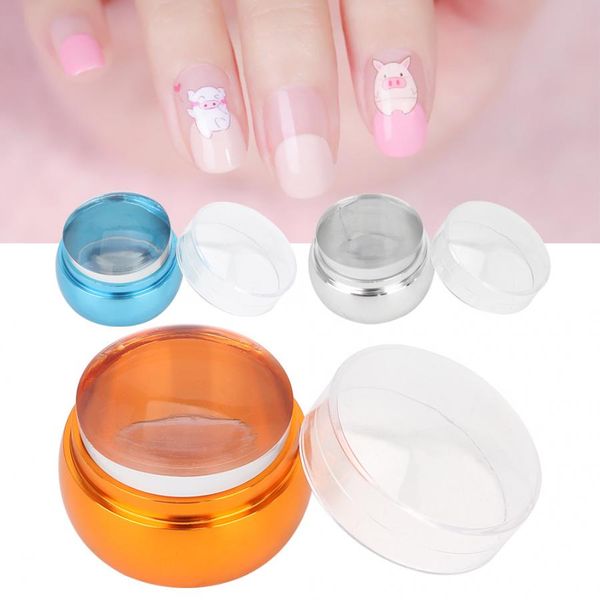 professional silicone nail art stamper with lid scraper manicure nail printing tool set nails accessoires, White
professional silicone nail art stamper with lid scraper manicure nail printing tool set nails accessoires, White