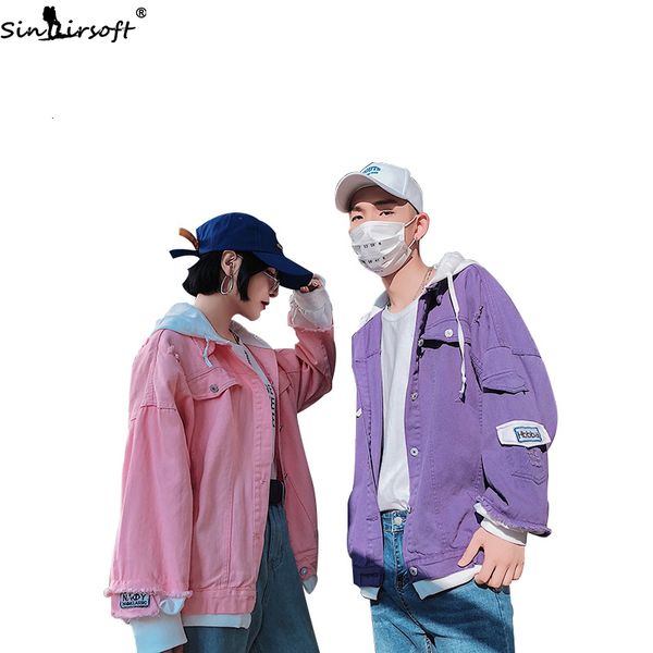 four seasons new loose couple fake two-piece denim jacket fashion youth trend embroidery cap casual jacket for men and women, Black;brown
four seasons new loose couple fake two-piece denim jacket fashion youth trend embroidery cap casual jacket for men and women, Black;brown