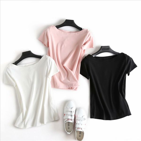 n2102-c063 three- strapless short-sleeved solid n2102-c063 three-color strapless t-shirt pullover short-sleeved pullover solid color t-shirt, White
n2102-c063 three- strapless short-sleeved solid n2102-c063 three-color strapless t-shirt pullover short-sleeved pullover solid color t-shirt, White