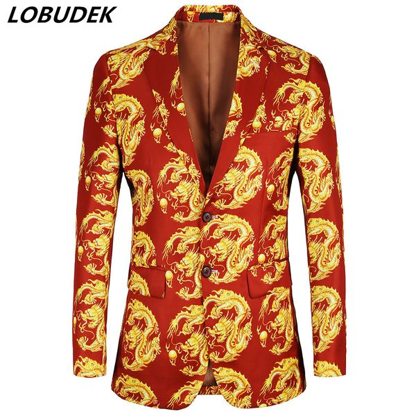 chinese dragon pattern casual printing suit jacket male singer host blazer stage costume evening party fashion slim fit coat, White;black
chinese dragon pattern casual printing suit jacket male singer host blazer stage costume evening party fashion slim fit coat, White;black