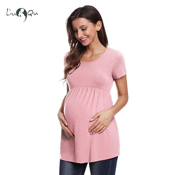 ruffles maternity shirt women pink short sleeve a-line o neck pregnant faux wrap maxi long maternity pregnancy clothes, White
ruffles maternity shirt women pink short sleeve a-line o neck pregnant faux wrap maxi long maternity pregnancy clothes, White