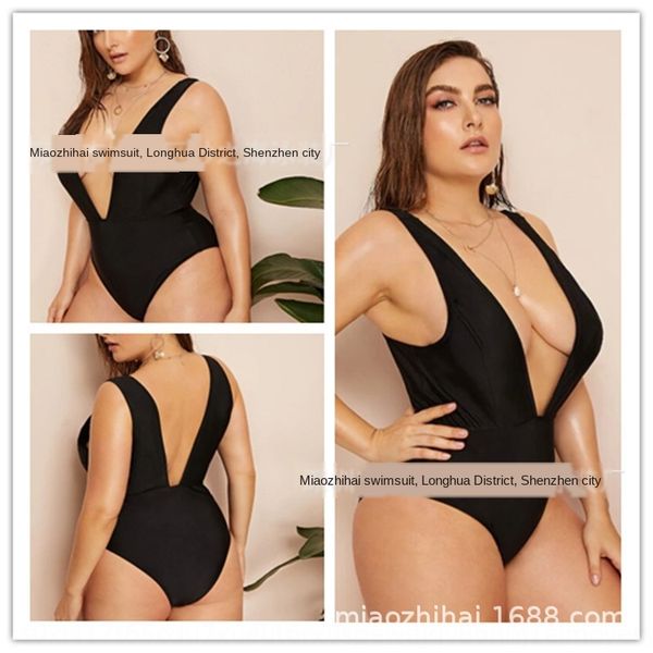 2020 one-piece solid color large size 2020 swimsuit one-piece solid color large size swimsuit, White;black
2020 one-piece solid color large size 2020 swimsuit one-piece solid color large size swimsuit, White;black