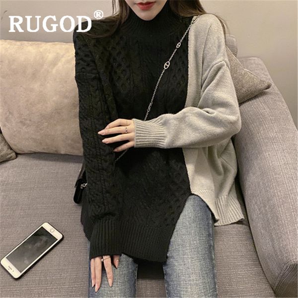 women's sweaters rugod elegant patchwork women sweater 2021 vintage round neck knitted pullovers female fashion winter warm oversized, White;black
women's sweaters rugod elegant patchwork women sweater 2021 vintage round neck knitted pullovers female fashion winter warm oversized, White;black