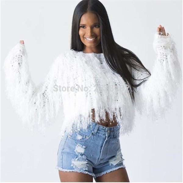 autumn women sweaters series winter tassel knitted mink hair shaggy yarn femme fashion sweater soild crop pullovers clothes, White;black
autumn women sweaters series winter tassel knitted mink hair shaggy yarn femme fashion sweater soild crop pullovers clothes, White;black