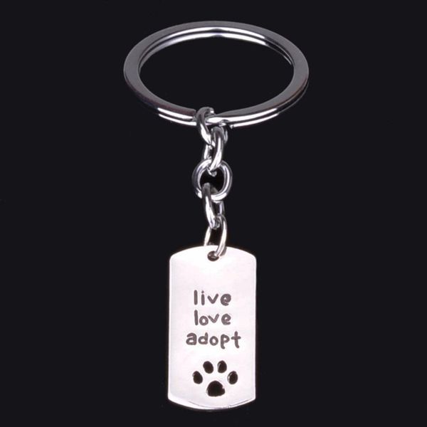 12pcs / lot полые dog cat лапы печать живая любовь принять шарм key chain брелок женщины мужчины pet lovers ювелирные подарки брелок брелок, Slivery;golden