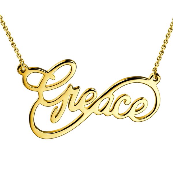 custom name necklace with infinity pendant with alphabet script style any nameplate for women family jewelry birthday gift, Silver
custom name necklace with infinity pendant with alphabet script style any nameplate for women family jewelry birthday gift, Silver