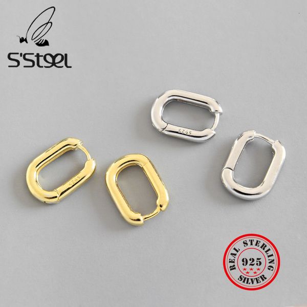 s'steel geometry unique punk silver 925 aretes de mujer oval hoop earrings brincos para as mulheres pendientes mujer moda 2019, Golden;silver
s'steel geometry unique punk silver 925 aretes de mujer oval hoop earrings brincos para as mulheres pendientes mujer moda 2019, Golden;silver