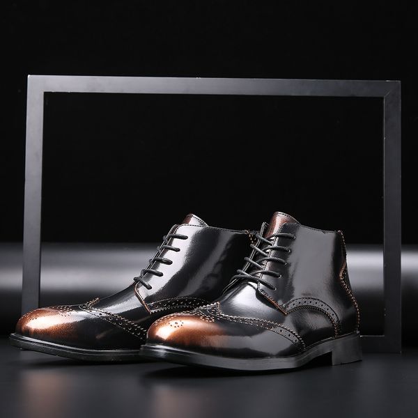 2020 new autumn round toe casual mens leather boots front lace-up low heel plus size martin boots creative fashion mens shoes, Black
2020 new autumn round toe casual mens leather boots front lace-up low heel plus size martin boots creative fashion mens shoes, Black