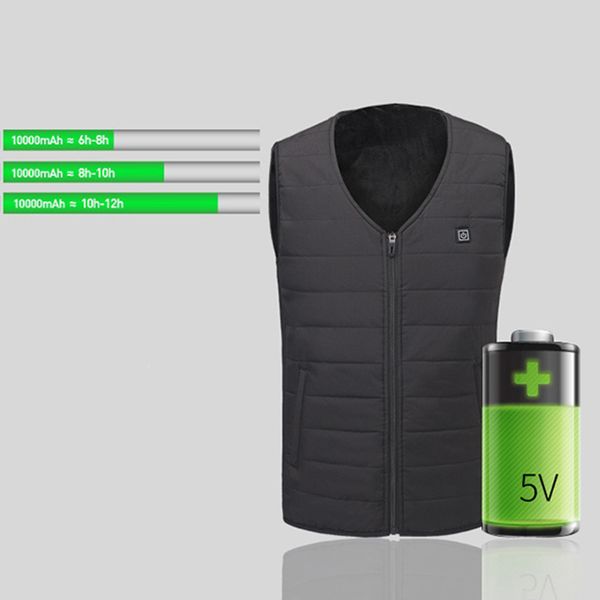s-5xl usb electric heated warmer vest winter rechargeable v neck heating jacket v/2a mobile power energy saving, Gray;blue
s-5xl usb electric heated warmer vest winter rechargeable v neck heating jacket v/2a mobile power energy saving, Gray;blue