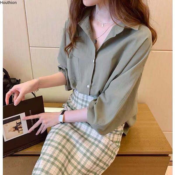 houthion women's shirts blouse new loose design niche fashion long-sleeved shirt blouse chiffon regular button, White
houthion women's shirts blouse new loose design niche fashion long-sleeved shirt blouse chiffon regular button, White