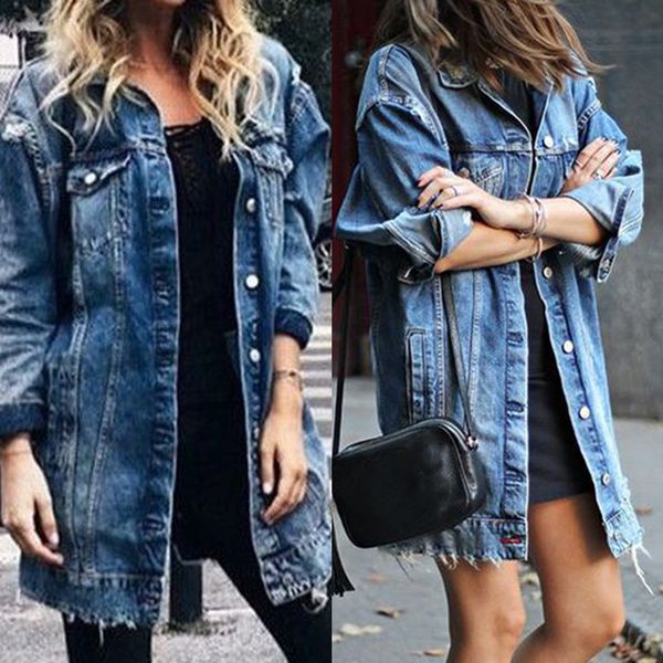 2019 fashion boyfriend style women slim denim coat long sleeve casual jean jacket outerwear sale, Black;brown
2019 fashion boyfriend style women slim denim coat long sleeve casual jean jacket outerwear sale, Black;brown