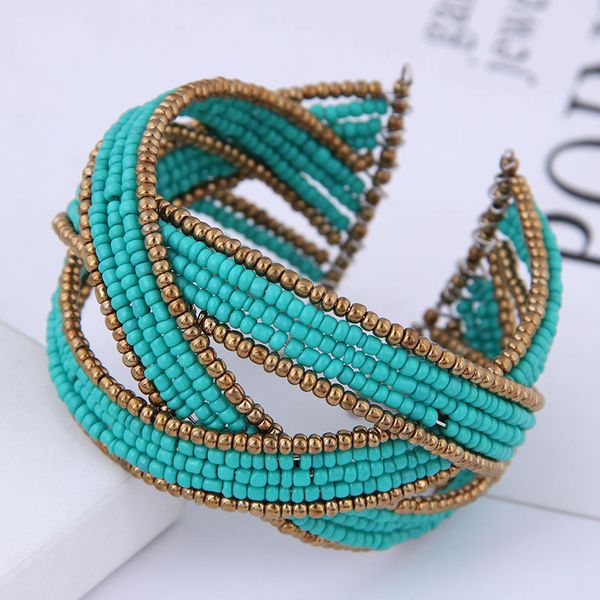 boho simple handwork multilayer weave beaded opening cuff bracelaces & banglets for women fashion width bracelet jewelry, Black
boho simple handwork multilayer weave beaded opening cuff bracelaces & banglets for women fashion width bracelet jewelry, Black