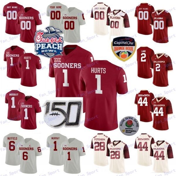 2020 oklahoma sooners custom any name number red white #1 hurts 2 lamb 11 haselwood perkins 150th peach champion patch ncaa football jersey, Black
2020 oklahoma sooners custom any name number red white #1 hurts 2 lamb 11 haselwood perkins 150th peach champion patch ncaa football jersey, Black
