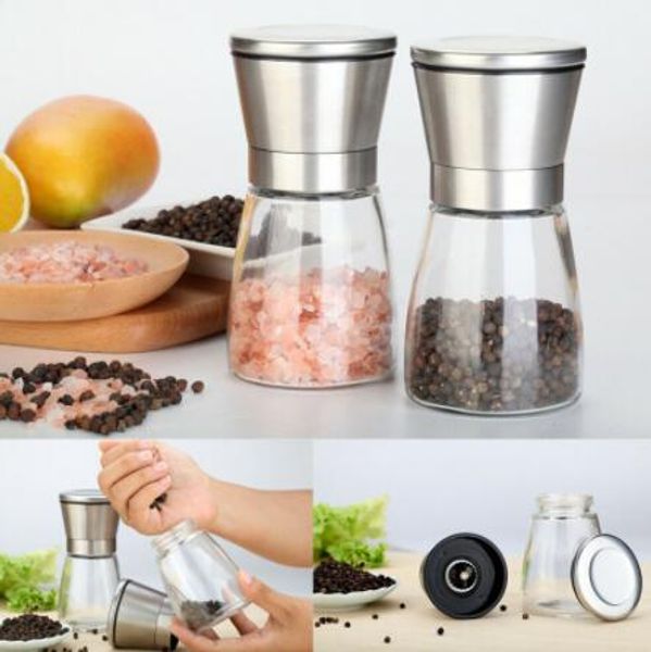 stainless steel manual salt pepper mill grinder seasoning bottle grinder glass kitchen accessaries tool premium salt grinder
stainless steel manual salt pepper mill grinder seasoning bottle grinder glass kitchen accessaries tool premium salt grinder