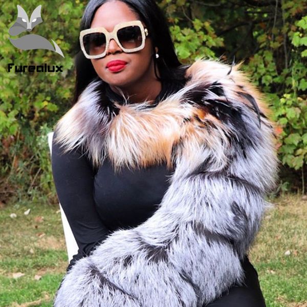 furealux 2019 new real fur fur scarf women's single sleeve shawl genuine female winter clothing warm thick shoulder wraps, Black
furealux 2019 new real fur fur scarf women's single sleeve shawl genuine female winter clothing warm thick shoulder wraps, Black