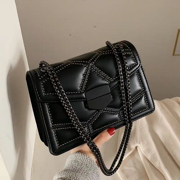ladies pu leather messenger bag handbag women bag geometric lock retro rivet chain shoulder small square
ladies pu leather messenger bag handbag women bag geometric lock retro rivet chain shoulder small square