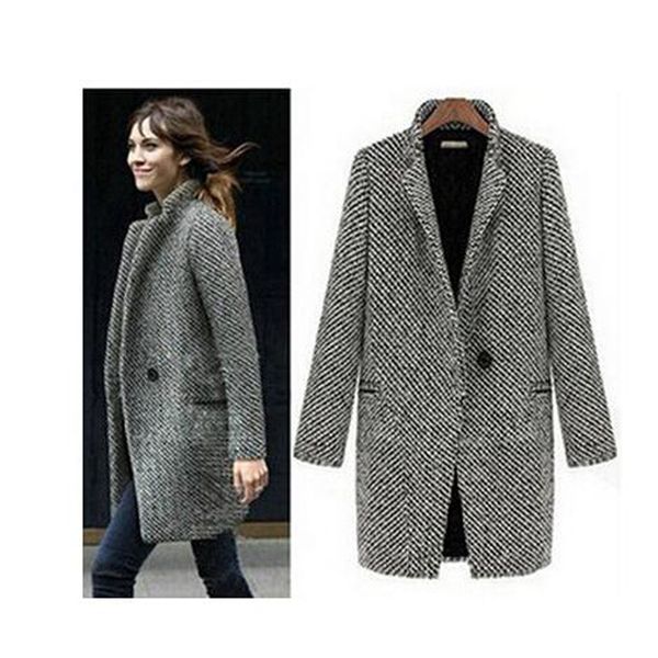 elegant women winter wool coats plus size grey warm cotton trench laides velvet thick jacket long overcoat, Black
elegant women winter wool coats plus size grey warm cotton trench laides velvet thick jacket long overcoat, Black