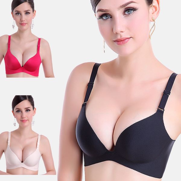 seamless bra for women bralette wire push up bra brassiere female underwear lingerie fitness intimates, Red;black
seamless bra for women bralette wire push up bra brassiere female underwear lingerie fitness intimates, Red;black
