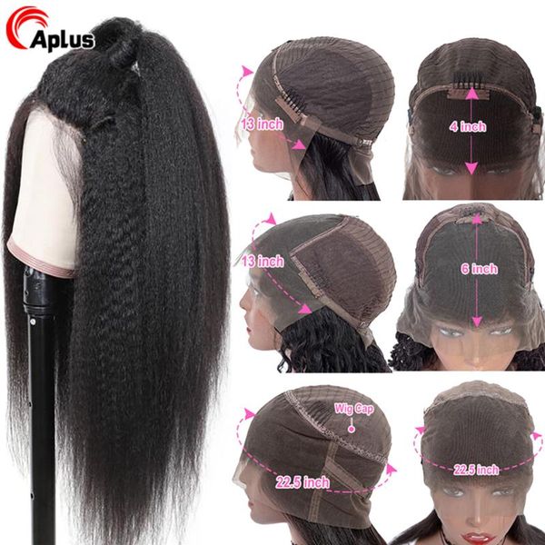 360 lace frontal wig kinky straight human hair wig 13x4 13x6 deep part brazilian remy hair lace long wigs for women 150 density, Black;brown
360 lace frontal wig kinky straight human hair wig 13x4 13x6 deep part brazilian remy hair lace long wigs for women 150 density, Black;brown