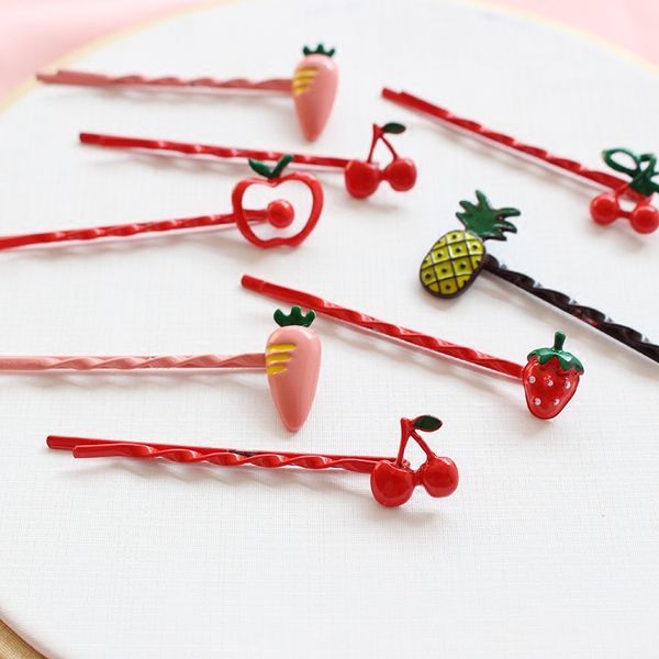 new 2pcs/set fruit hair clips strawberry cherry pineapple hairpins barrette 5.5cm metal u-shaped plated bobby pins for women
new 2pcs/set fruit hair clips strawberry cherry pineapple hairpins barrette 5.5cm metal u-shaped plated bobby pins for women