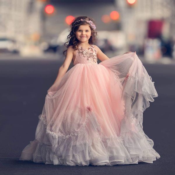 amazing princess lace flower girl dresses for wedding 3d appliqued pageant gowns v neck sweep train tulle beaded first communion dress, White;blue
amazing princess lace flower girl dresses for wedding 3d appliqued pageant gowns v neck sweep train tulle beaded first communion dress, White;blue