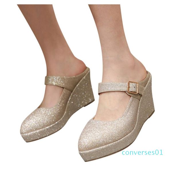 women ladies sandals fashion solid color sequins bling shoes woman wedges sandal slipper plus size single wedges shoes co01, Black
women ladies sandals fashion solid color sequins bling shoes woman wedges sandal slipper plus size single wedges shoes co01, Black