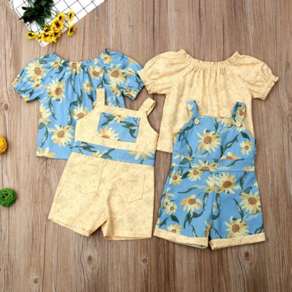 2019 kids baby girl clothes sunflower printed short sleeve ruffles +bib shorts 2pcs outfit set sale, Pink;blue
2019 kids baby girl clothes sunflower printed short sleeve ruffles +bib shorts 2pcs outfit set sale, Pink;blue