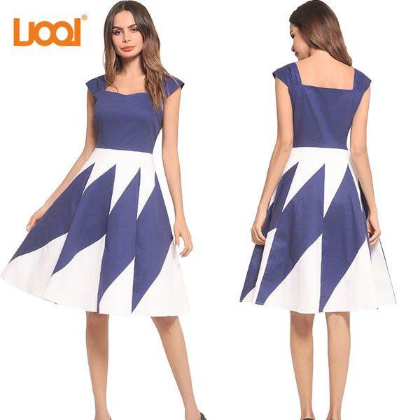 2018 new arrival elepatchwork a-line plus size swing dress vintage sleeveless rockabilly midi party retro dress, White;black
2018 new arrival elepatchwork a-line plus size swing dress vintage sleeveless rockabilly midi party retro dress, White;black