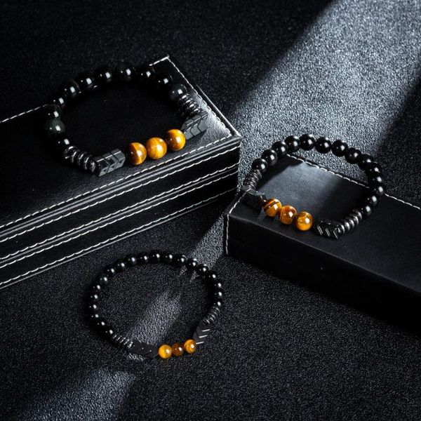 obsidian natural stones hematite energy sporty tiger eye powerful beaded strand stretchy bracelets, Black
obsidian natural stones hematite energy sporty tiger eye powerful beaded strand stretchy bracelets, Black