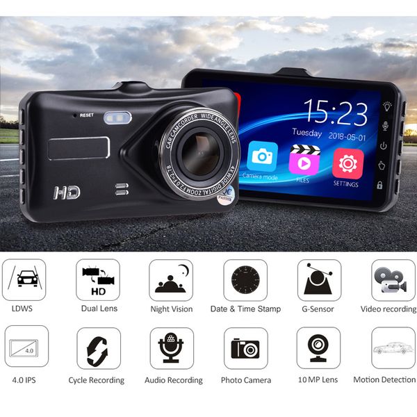 4" car dvr camera ips dual lens 1080p full hd night vision g-sensor auto registrator cyclic recording video recorder dash cam
4" car dvr camera ips dual lens 1080p full hd night vision g-sensor auto registrator cyclic recording video recorder dash cam