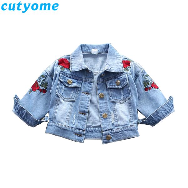 cutyome spring children's jeans jacket for baby girls fashion rose flower embroidery bomber blazer fall toddler kids denim coats, Blue;gray
cutyome spring children's jeans jacket for baby girls fashion rose flower embroidery bomber blazer fall toddler kids denim coats, Blue;gray