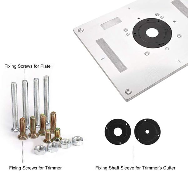 multi-functional aluminum router table insert plate trimmer engraving machine woodworking bench router plate
multi-functional aluminum router table insert plate trimmer engraving machine woodworking bench router plate
