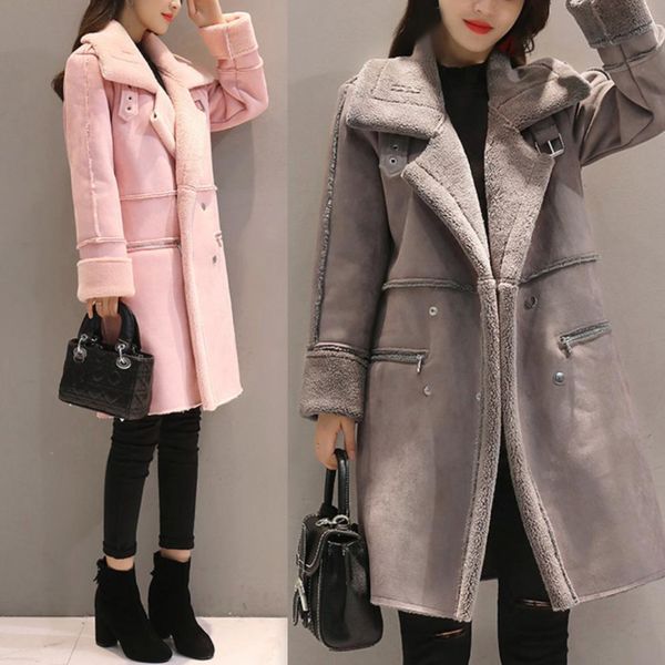 women winter lapel collar long sleeve warm fleece midi coat jacket loose outwear women elegant winter wool overcoat, Black
women winter lapel collar long sleeve warm fleece midi coat jacket loose outwear women elegant winter wool overcoat, Black