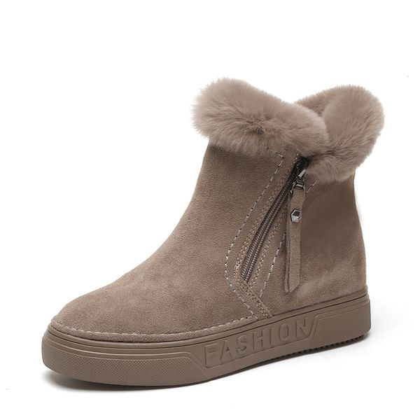 women's winter ankle boots female zipper flock platform snow boot ladies plush sneakers casual flat shoes woman footwear, Black
women's winter ankle boots female zipper flock platform snow boot ladies plush sneakers casual flat shoes woman footwear, Black