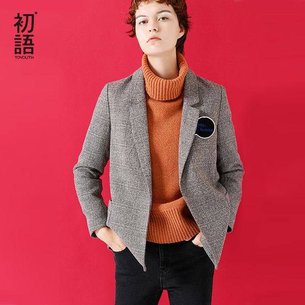 toyouth vintage plaid blazer turn down collar one button long sleeve coat casual outerwear casaco femi women blazers and jackets y190923, White;black
toyouth vintage plaid blazer turn down collar one button long sleeve coat casual outerwear casaco femi women blazers and jackets y190923, White;black
