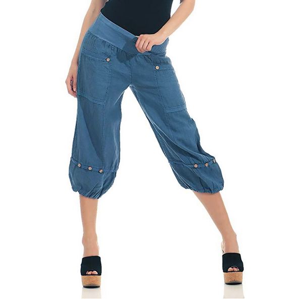 shujin solid pants women loose wide leg pants capris bloomer trousers knee length female bottoms casual short, White;black
shujin solid pants women loose wide leg pants capris bloomer trousers knee length female bottoms casual short, White;black