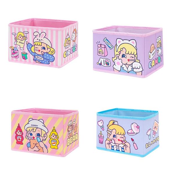 cute desk storage basket room cosmetic container box organizer for women girls