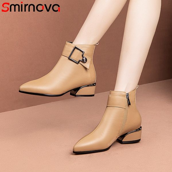 smirnova new arrive 2020 winter autumn female ankle boots black pointed toe shoes genuine leather boots high quality
smirnova new arrive 2020 winter autumn female ankle boots black pointed toe shoes genuine leather boots high quality