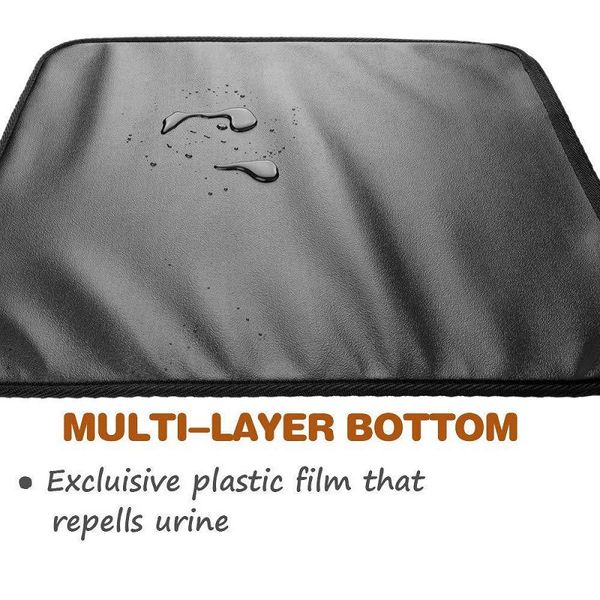 cat litter mat - double layer pad - large flexible trapping for box pan-black and gray
cat litter mat - double layer pad - large flexible trapping for box pan-black and gray