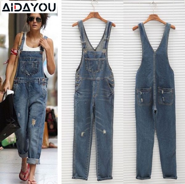 womens denim jumpsuit spring fashion loose jeans pockets sleeveless adjusted strap high waist ripped jeans and overalls ouc428, Blue
womens denim jumpsuit spring fashion loose jeans pockets sleeveless adjusted strap high waist ripped jeans and overalls ouc428, Blue