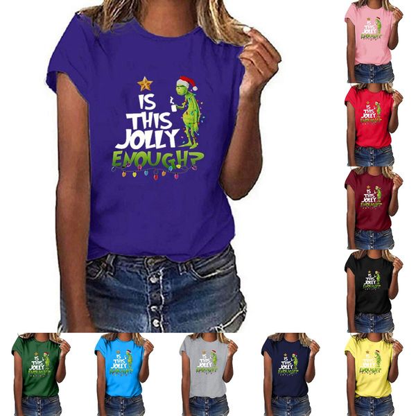 christmas t-shirt is this jolly enough letter printed women shirts round neck short sleeve ljjo7402, White
christmas t-shirt is this jolly enough letter printed women shirts round neck short sleeve ljjo7402, White