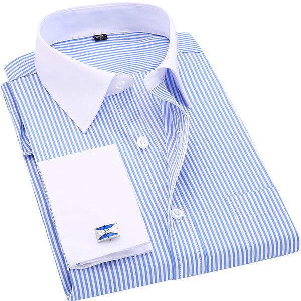 striped men french cufflinks casual dress shirts long sleeved white collar design style wedding tuxedo shirt 6xl, White;black
striped men french cufflinks casual dress shirts long sleeved white collar design style wedding tuxedo shirt 6xl, White;black