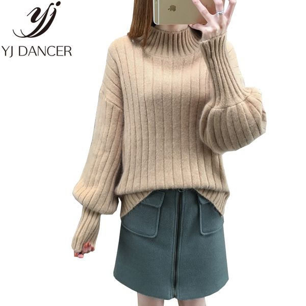 women's sweaters 2021 spring autumn fashion clothing casual style solid color lantern sleeve loose plus size lady sweater ljj0019, White;black
women's sweaters 2021 spring autumn fashion clothing casual style solid color lantern sleeve loose plus size lady sweater ljj0019, White;black