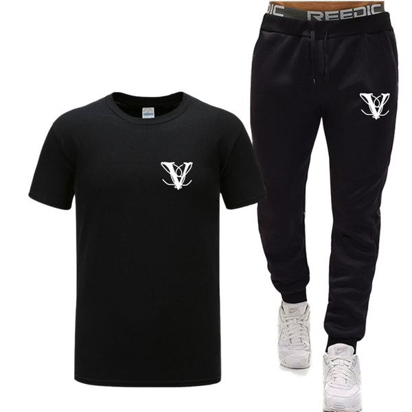 mens gym fitness running training suit sets pants + t-shirt two pieces sets sweatshirt pants sport suit tracksuit men sport, Black;blue 
mens gym fitness running training suit sets pants + t-shirt two pieces sets sweatshirt pants sport suit tracksuit men sport, Black;blue