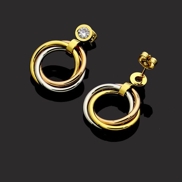 luxury designer jewelry women earrings titanium steel 18k gold plated mix color steel classical love gem earrings for women jewelry, Golden;silver
luxury designer jewelry women earrings titanium steel 18k gold plated mix color steel classical love gem earrings for women jewelry, Golden;silver